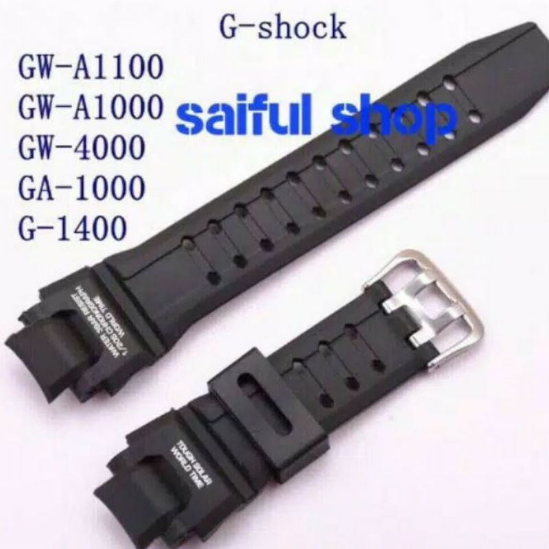 Strap tali jam Casio G-Shock GA-1000 GA-1100 GW-A1100 GW-A1000 HITAM