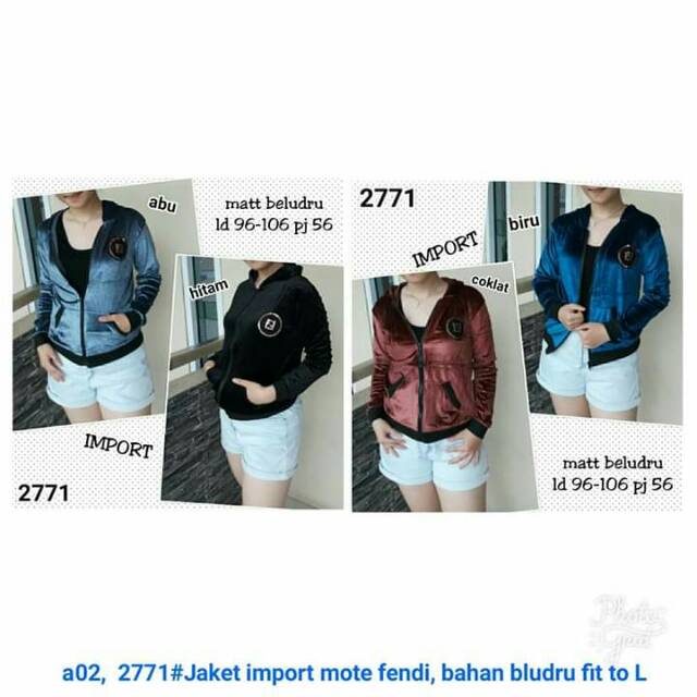 2771#jacket Import matte fendi