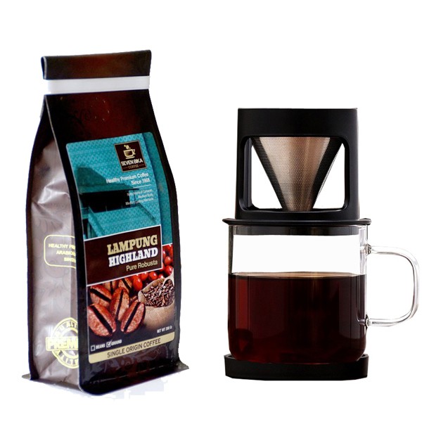 

Bundling Coffee Lampung Pure Robusta 200 gr & Stainless Dripper 300 ml