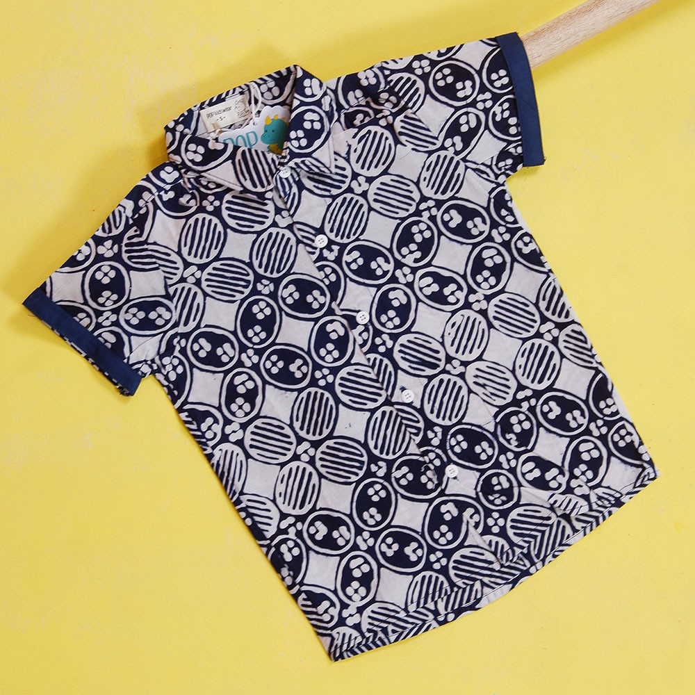 

Pop Kidswear Hanoman Batik Shirt - Kerah Koko