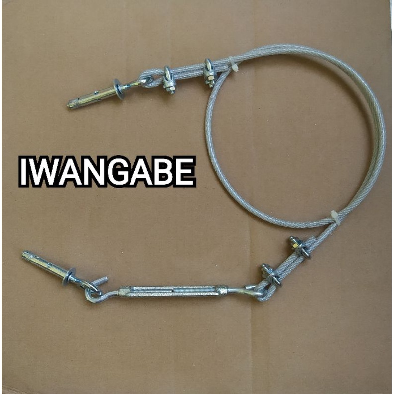 Paket tali kawat seling sling jemuran kuat dilapisi pvc 6mm tahan lama anti karat 6 mm milimeter