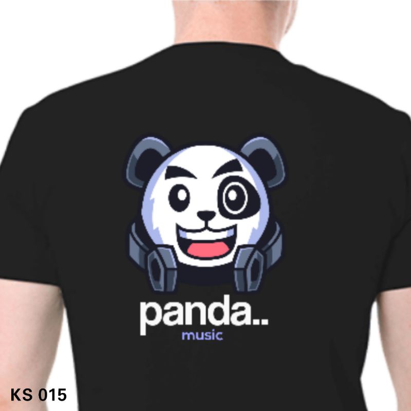 Kaos Distro Original Motif Panda Bahan Cotton Combad 30s - Sparkle