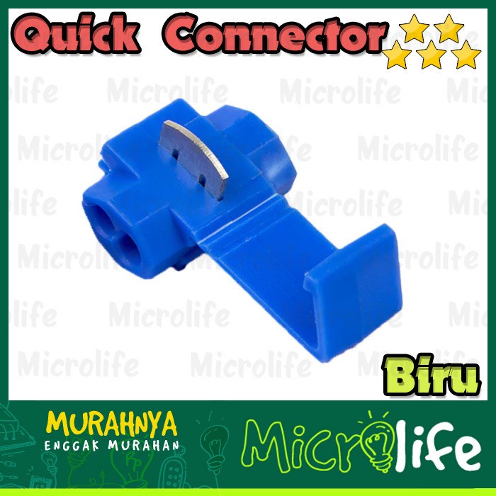 Konektor Kabel Jumper Terminal Quick Connector Biru Lipat