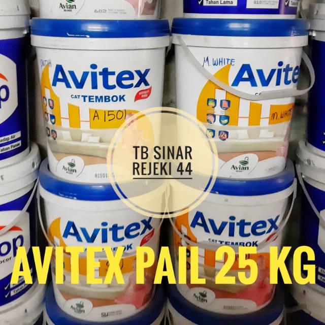 Cat Tembok Avitex Pail 25kg Interior Warna Plafon Dinding 25 Kg