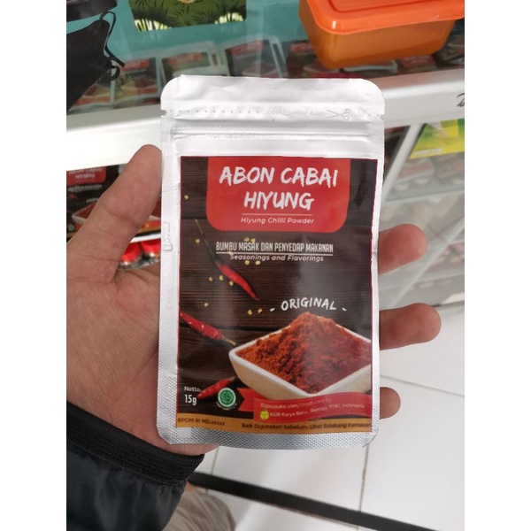 

Abon cabai Hiyung 15g