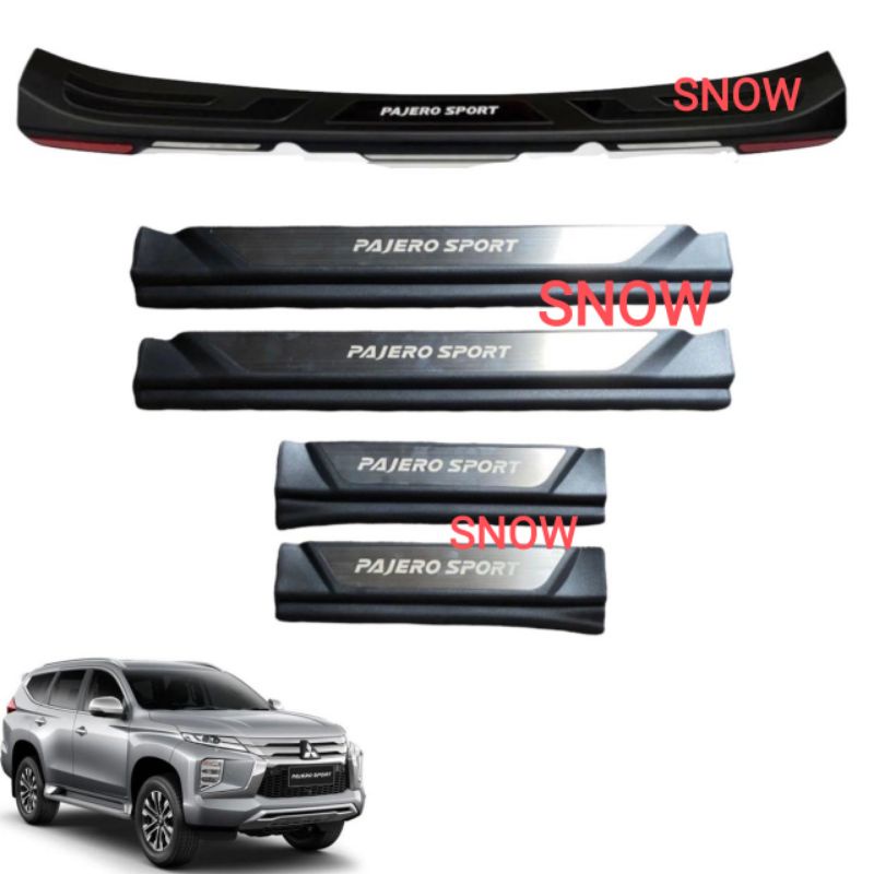 Paket Sillplate Samping Belakang All New Pajero 2021 2022 Up Activo Hitam Reflektor