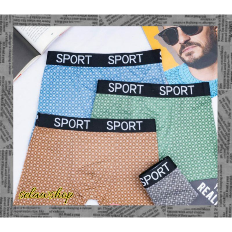 Celana Santai boxer pria cowok lelaki motif daleman celana dalam murah impor premium