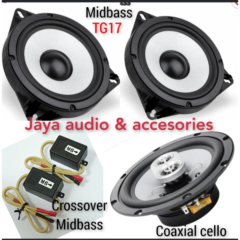 Speaker Midbass Cello TG17 plus Crossover Dan Coaxial Cello-Ring Speaker