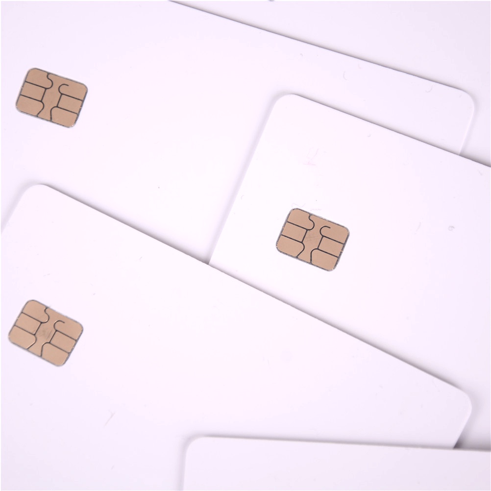 (Happy) 5pcs Ic Card Iso Pvc Dengan Chip Sle4442 Warna Putih