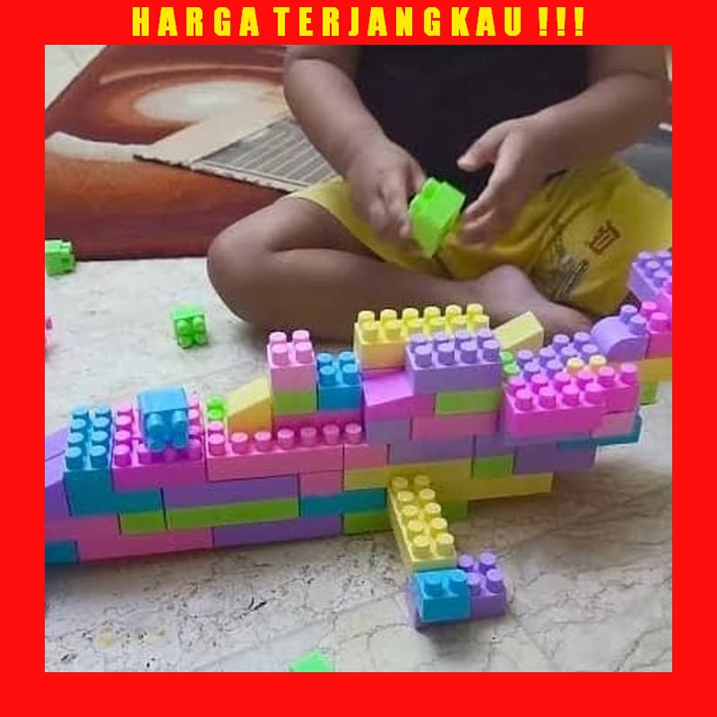 Mainan Lego Mr Block Besar 406 Pcs Edukasi - Brick Anak Edukatif