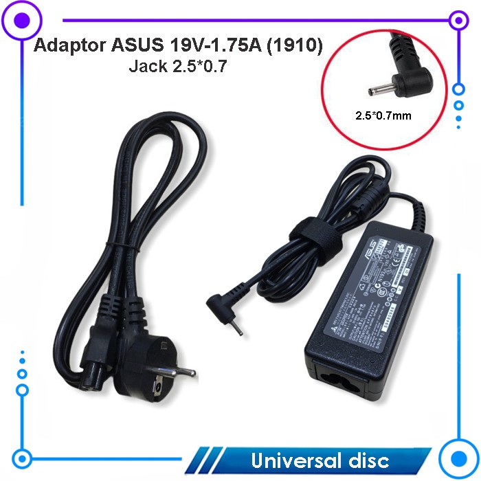 Charger Adaptor Compatible Laptop ASUS 19V-1.75A (1910)