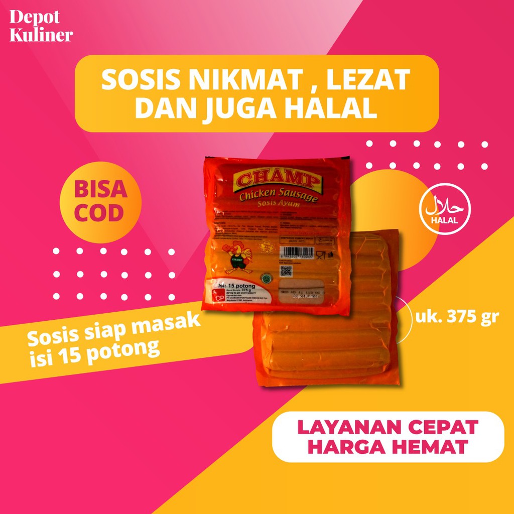 Sosis Champ isi 15 Potong 375 gr