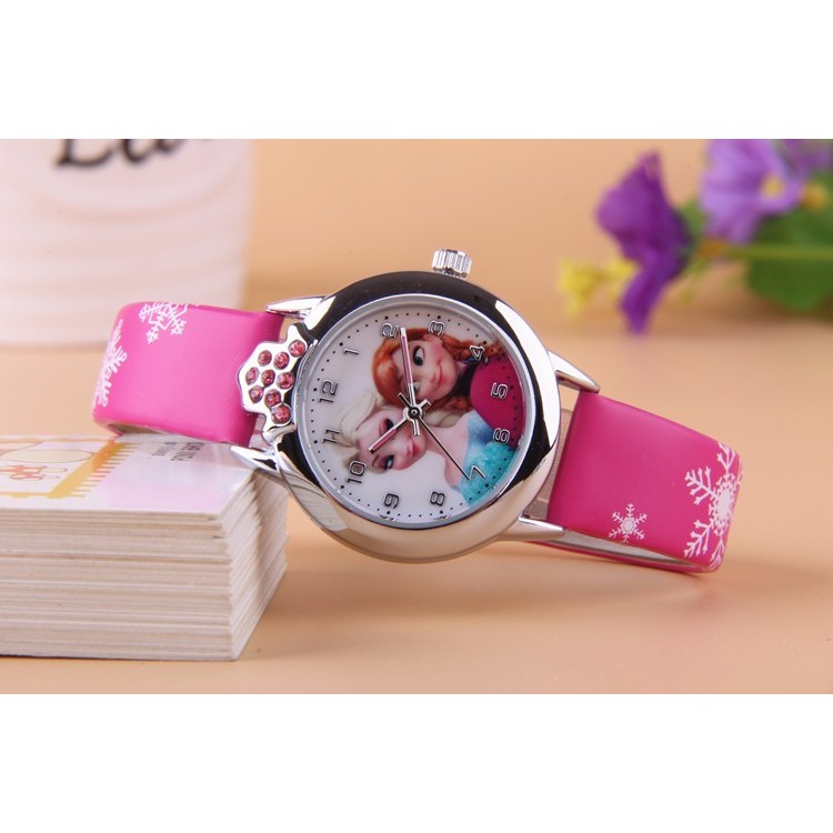 JOYROX Jam Tangan Anak JT 87 Wristwatch Perempuan Princess Elsa Anna Frozen Lucu Menarik Berkualitas