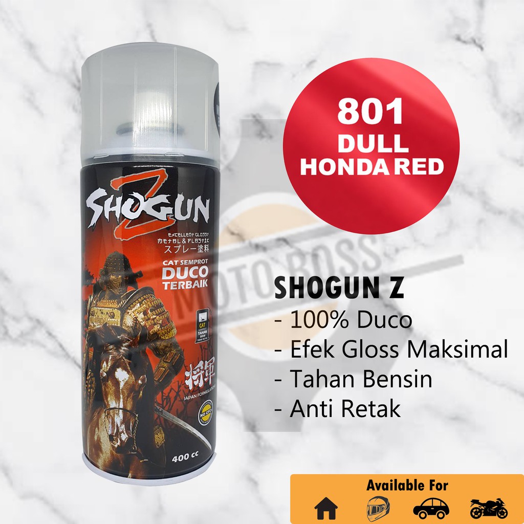 Cat Semprot Shogun Z Dull Honda Red 801 / Merah Maroon Doff - Pilok Pilox