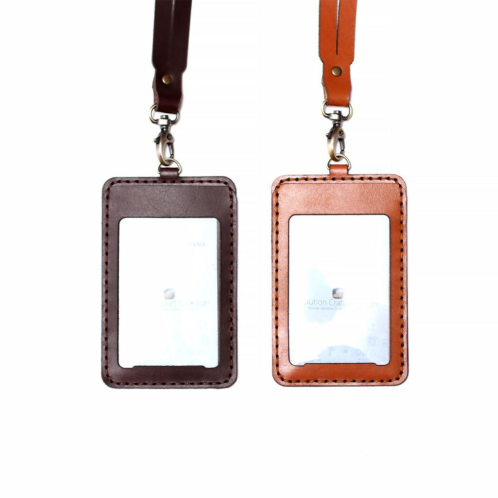

ID Card Holder Kulit Sapi Genuine Custom Nametag KODE : IDHLS007