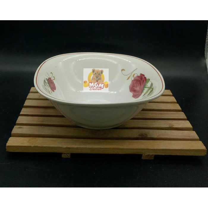 Mangkok segi4 mangkok soup 15cm - Mangkok Keramik 6" TNT