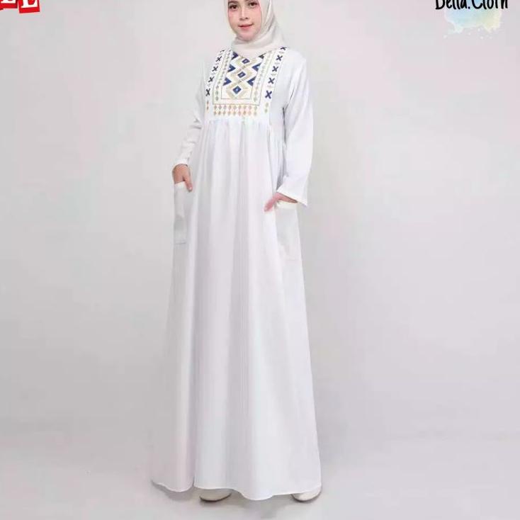 Jangan Ketinggalan order..  Shaima Dress Gamis Putih Wanita Muslim Fashion Muslim Gamis Haji Umroh P