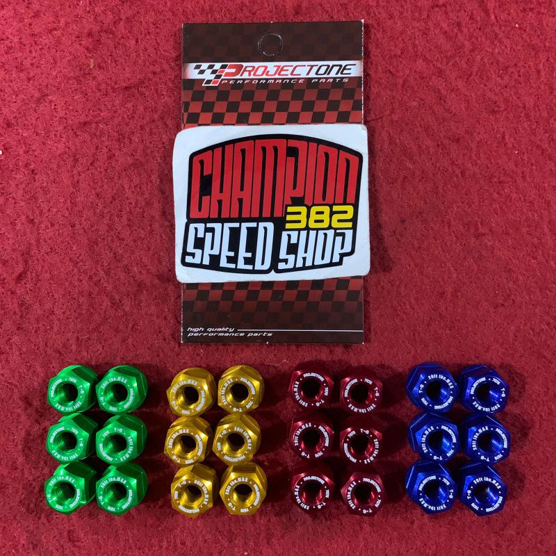 Mur Gear Gir Sprocket Nuts Aluminium M8 8mm ProjectONE Ninja RR R R15 V3 V4 R15M XSR 155 GSX-R150 CBR 150R MX King Satria FU 150-3