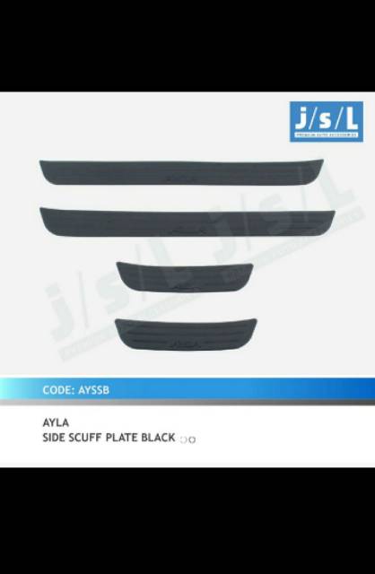 Sillplate samping Agya Ayla 2013 2017 2021 2022 gr sport Hitam &amp; Cream jsl