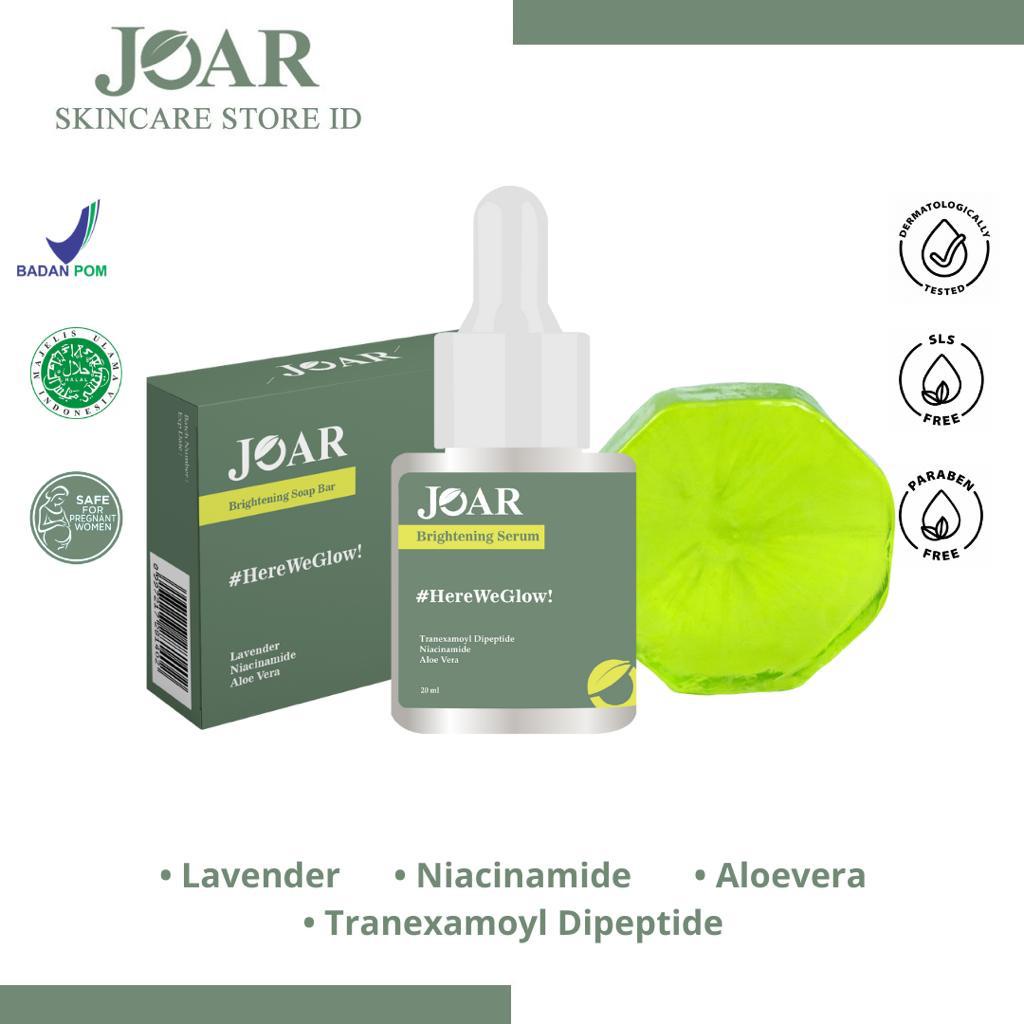 Joar Skincare Serum & Sabun Wajah Paket Brightening Set - Halal BPOM