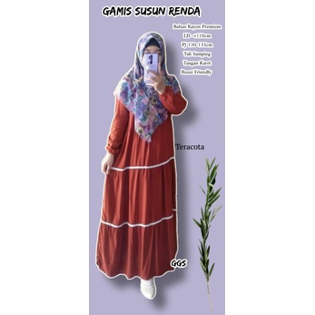 gamis susun renda