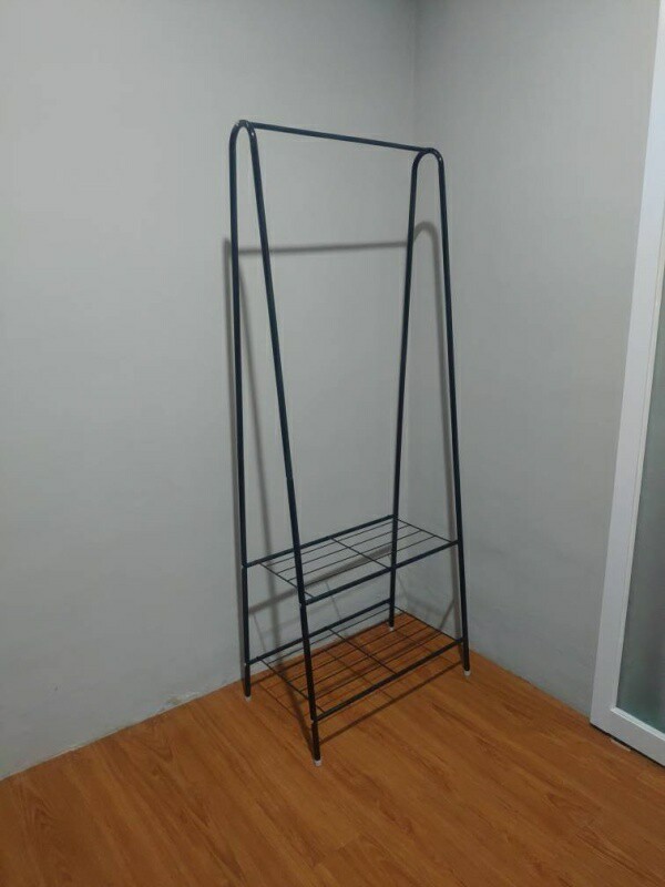 Gantungan Baju Berdiri Standing Hanger Rak Baju Gantung Portable Murah Rak Baju Lipat