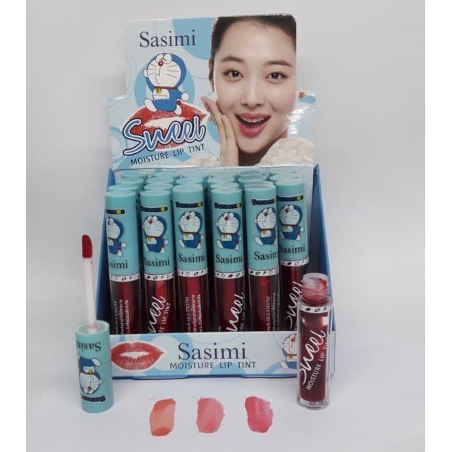 Liptint Sasimi Doraemon Panjang Special Edition Aloe Vera 99 Persen Sulli Lip Tint Lip Gloss