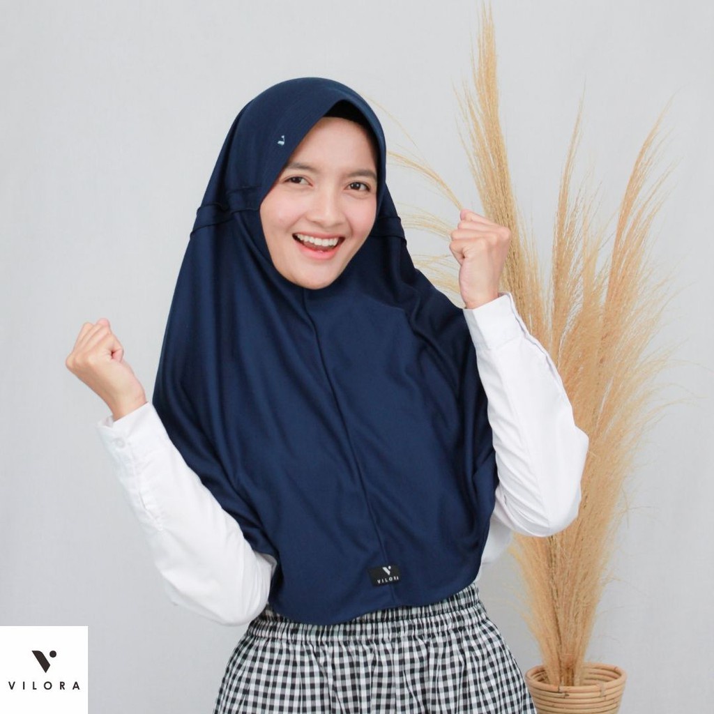 12.12 Flash sale✅ [HIJAB INSTAN ORIGINAL VILORA LOVE ❤ LOVE NAVY] NAFI KERUDUNG JILBAB ORIGINAL VILO