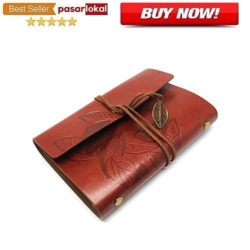 

PL - Buku Catatan Binder Kulit Retro Leaf Kertas A6 Brown