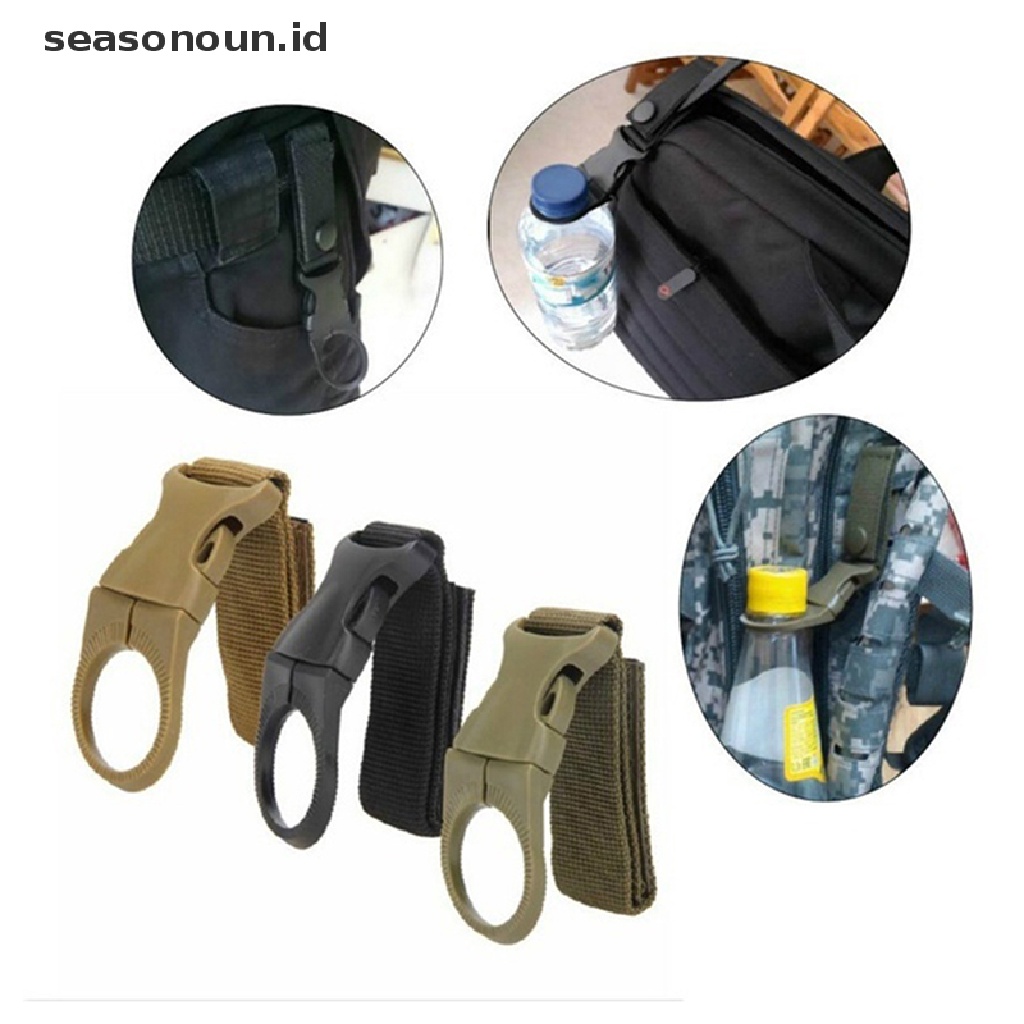 (seasonoun) Klip Carabiner Holder Botol Minum Bahan Nilon Untuk Outdoor