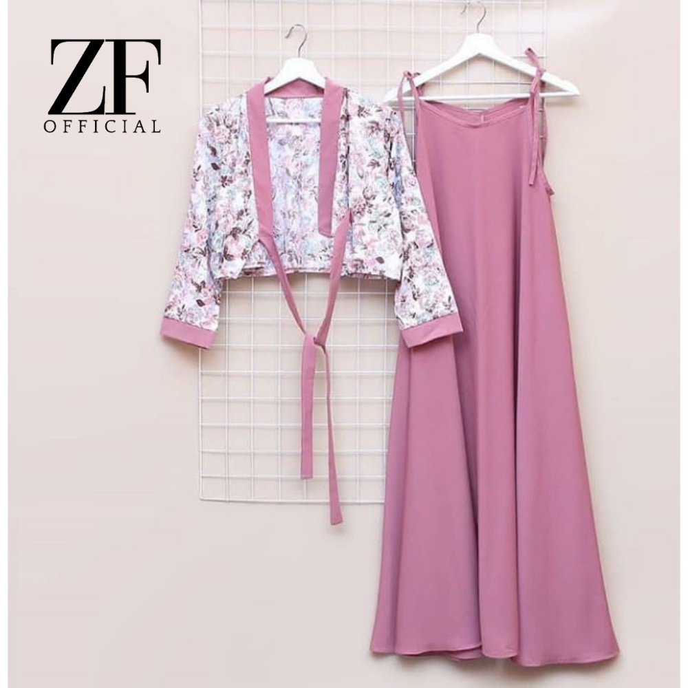 Flower Set Hanbok Gamis Wanita Muslimah