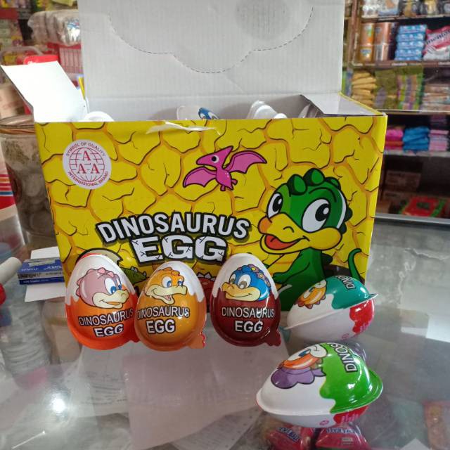 Coklat Telor Dinosaurus Rasa Susu Eceran - Dinosaurs Egg Cokelat Compound Hitam | Berhadiah Mainan