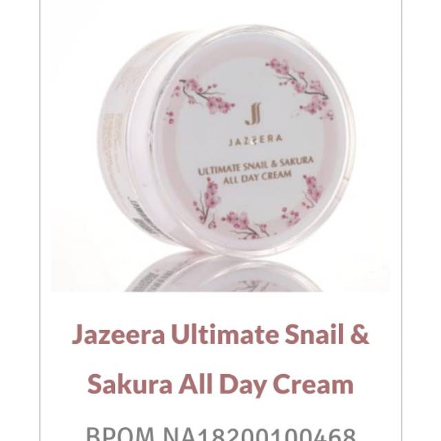 Cream glowing all day cream jazeera sakura snail paket basic plus