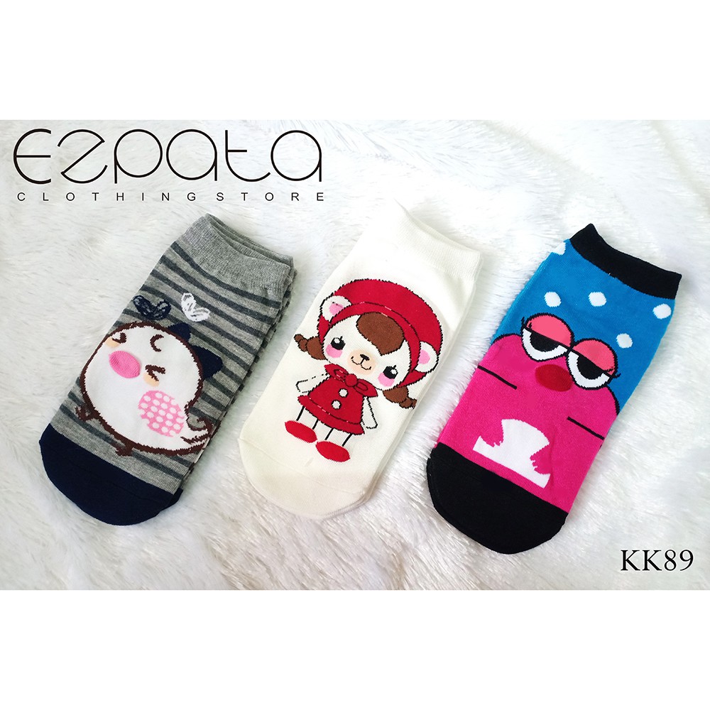 Kaos Kaki Motif 3D Remaja Karakter Lucu