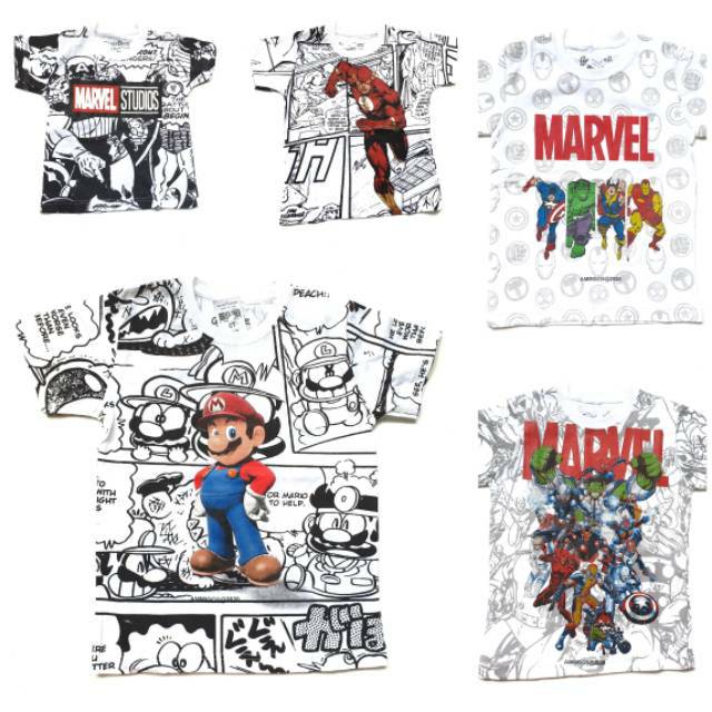 Kaos Anak Laki Superhero comic