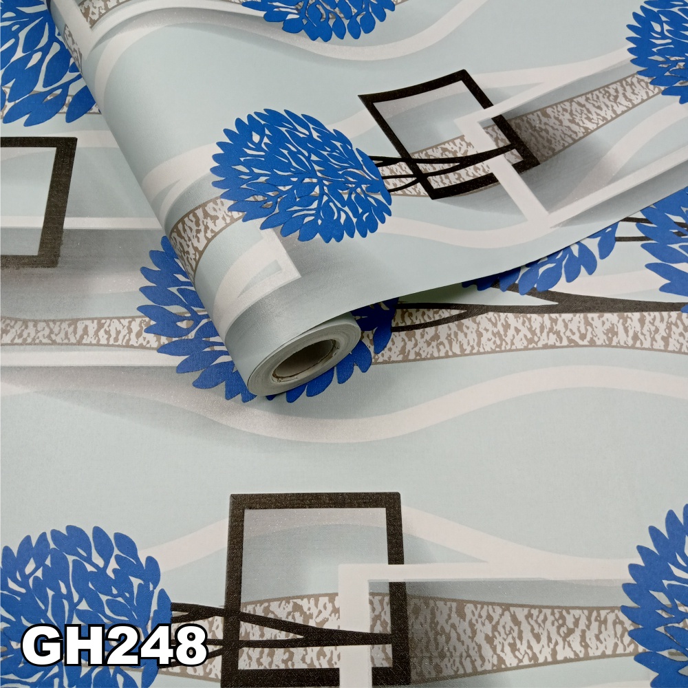 Wallpaper Dinding Wallstiker kamar tidur Wallpaper Bunga dan Garis Wallpaper Hiasan dinding Sticker 45 cm X 10M