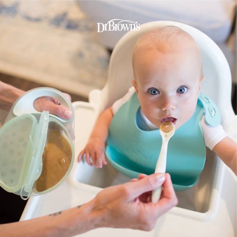 Dr.Brown's Silicone Bib - Slaber bayi/Baby bib