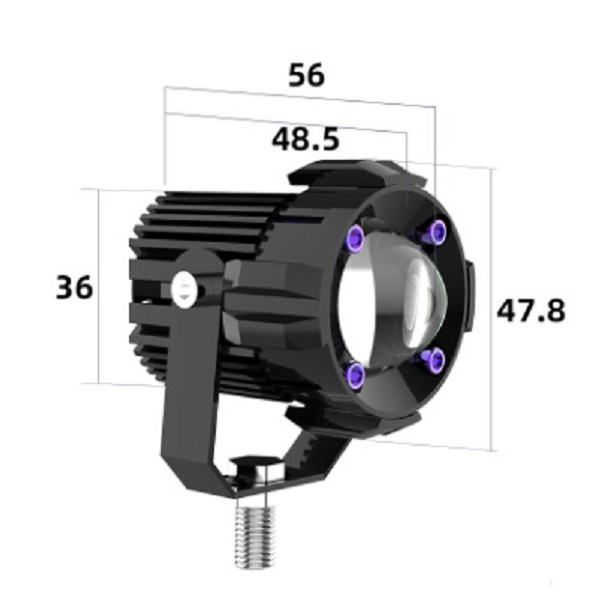 LAMPU SOROT MOTOR LED PROJECTOR MOTOR 2 WARNA MOTOLED TD35