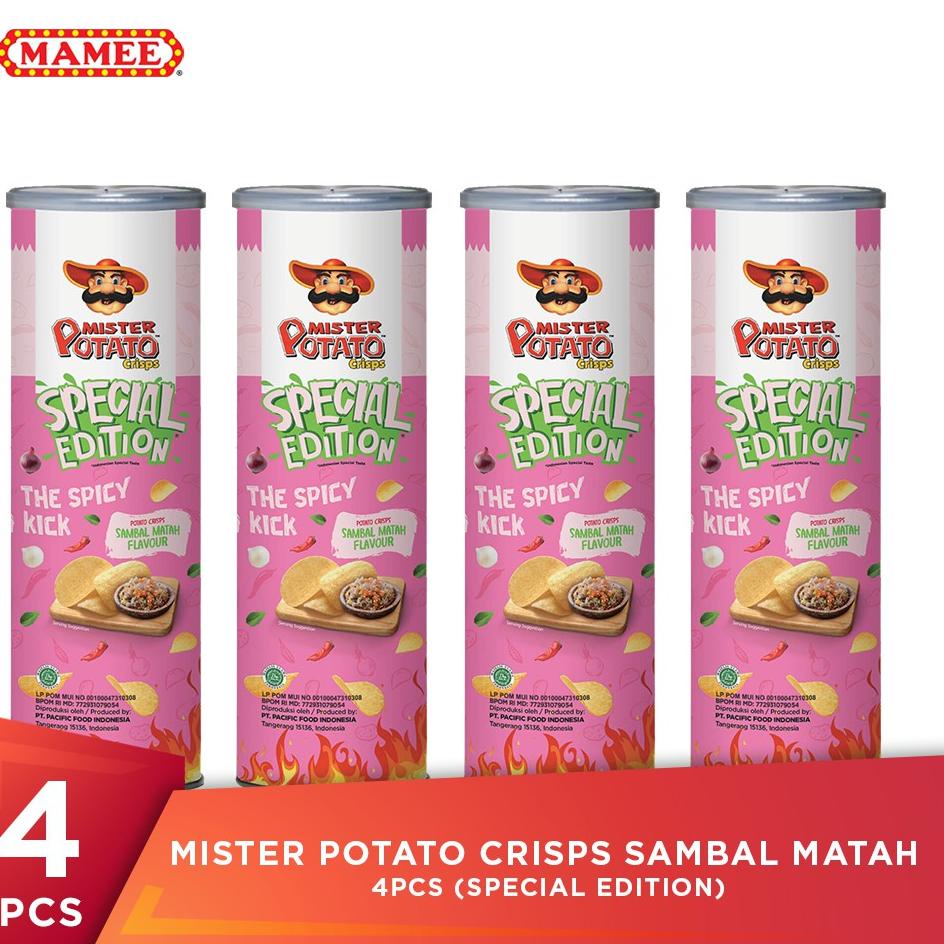 

Memang Keren--Mister Potato Crisps Sambal Matah - 4 Pcs (Special Edition)