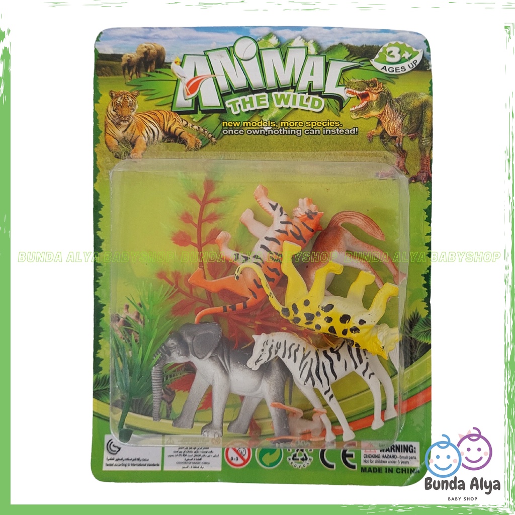 Mainan Anak Set Binatang The Wild Animal - Koleksi Mainan Anak Miniatur Isi 6 Hewan - Mainan Binatang Anak