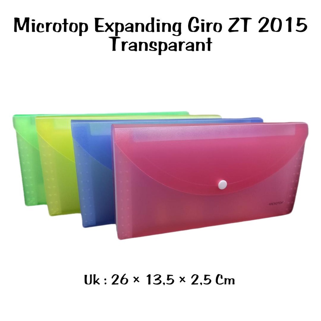 

LJK SHOP - MICROTOP EXPANDING FILE UKURAN GIRO DILENGKAPI DENGAN KANCING 13 POCKETS