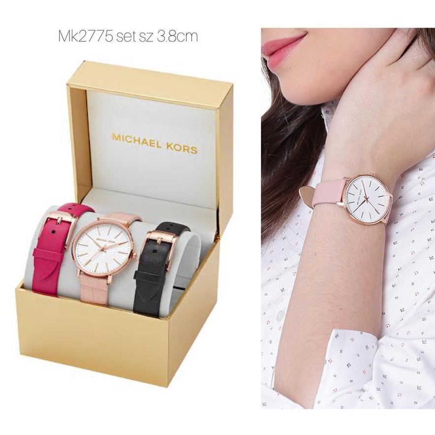 jam michael kors watch set leather mk2775