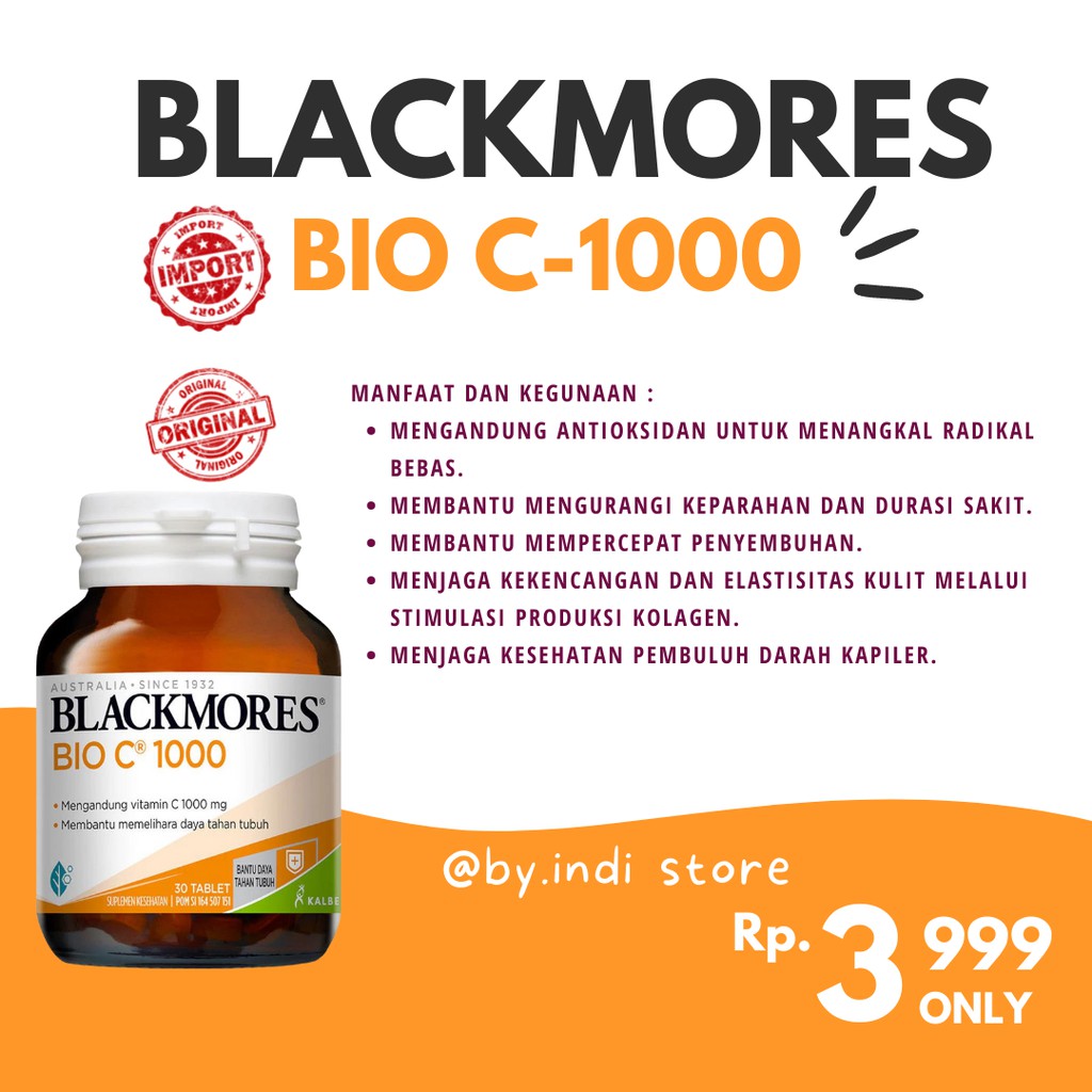 [ECER] BLACKMORES BIO C 1000 ORIGINAL IMPORT