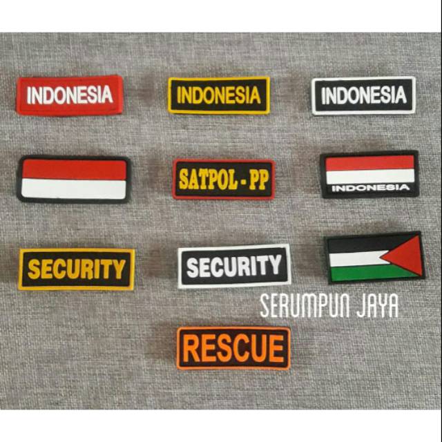 PATCH RUBBER KECIL - PATCH KECIL TEMPELAN SISI TOPI VELCRO