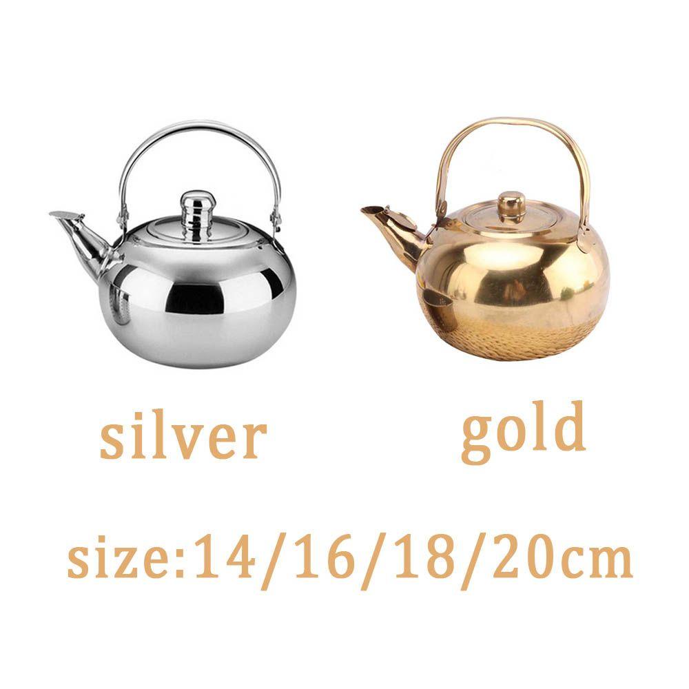 Nickolas1 Tea Kettle 1PC Removable Teh Dengan Saringan Filter Air Kopi Stainless Steel