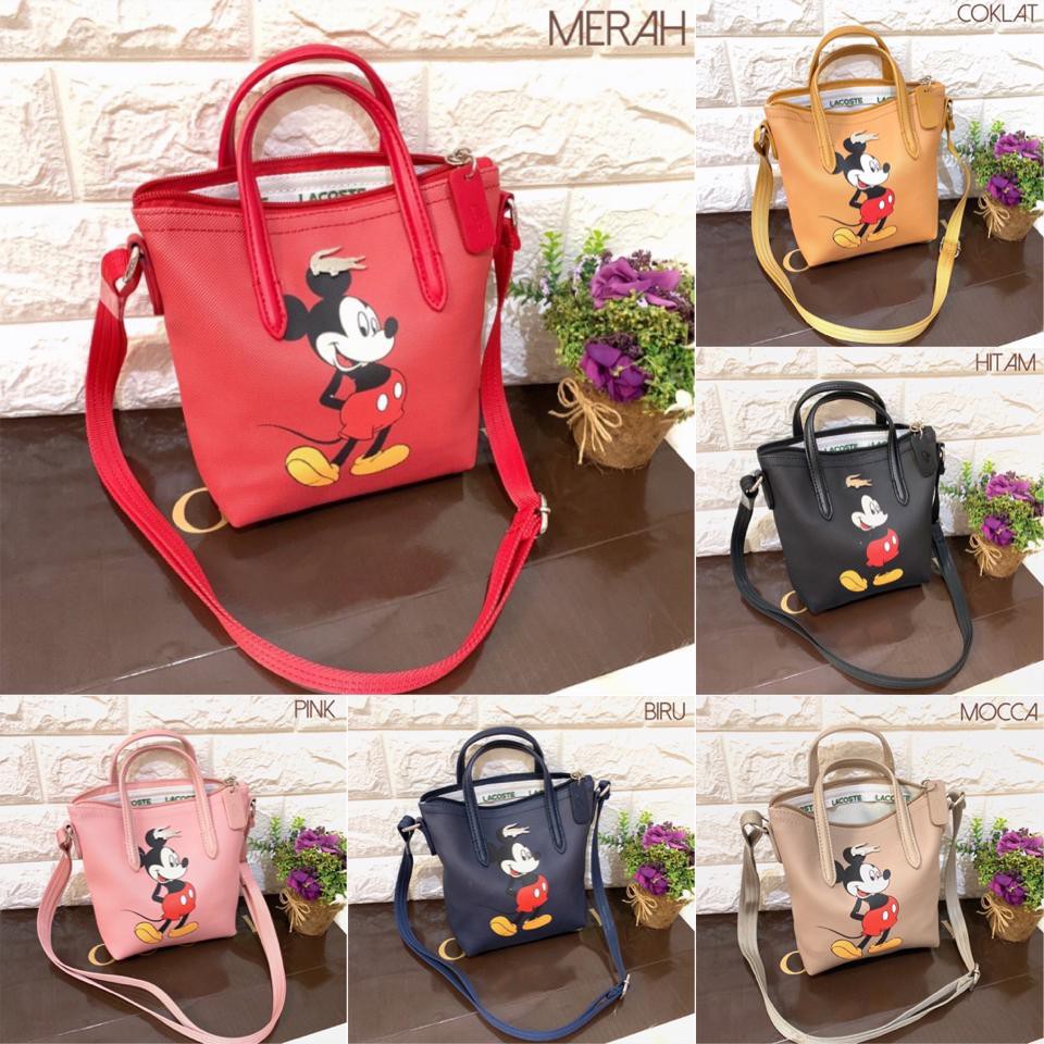 TAS SELEMPANG LACOSTE MICKEY MINI