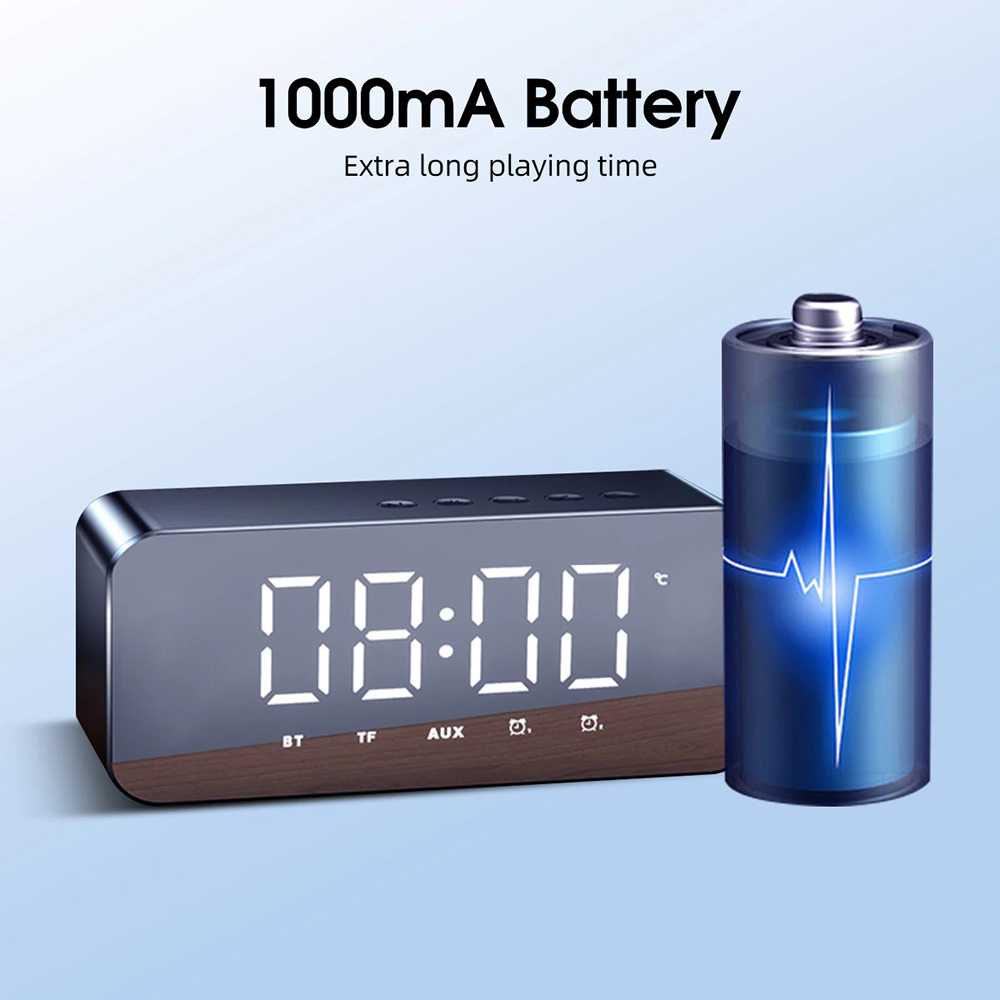 TD - DAP Bannixing Jam Alarm Clock with Bluetooth Speaker TF AUX FM - G50