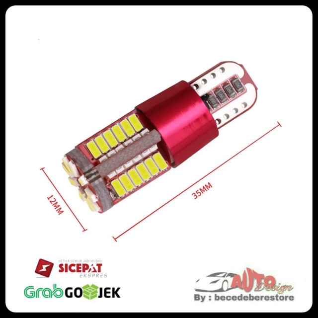 Lampu Led Mobil Motor T10 W5W Chip 3014 - 57 Mata Super Bright