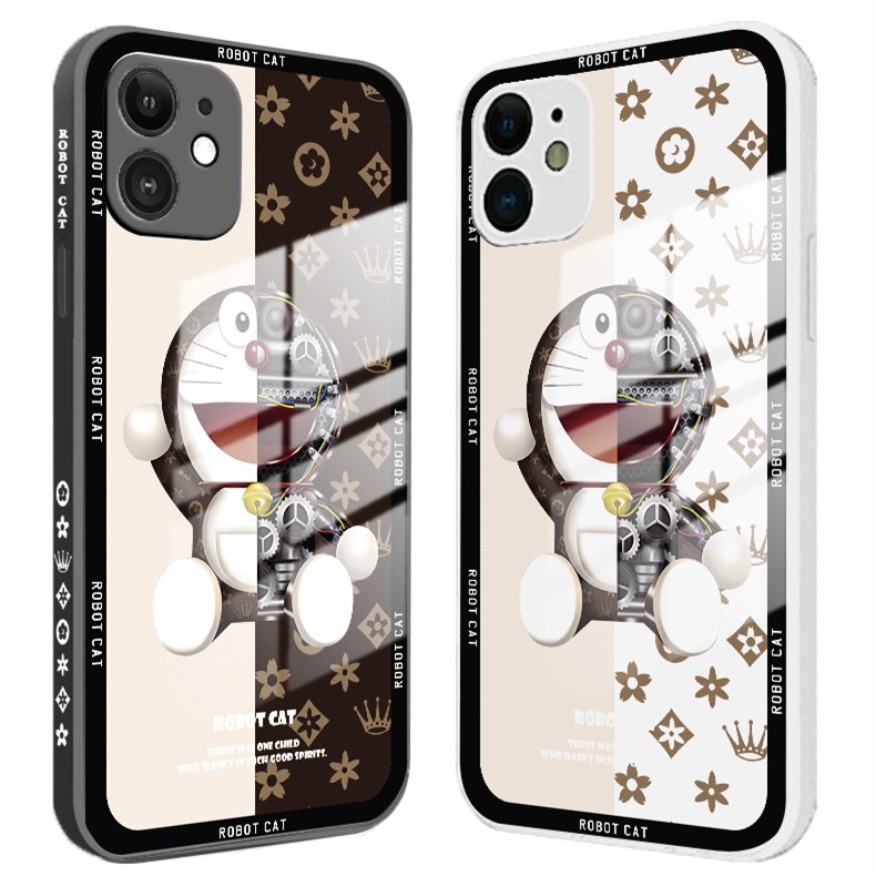 Glass shell violent bear casing iPhone 12 pro max 12 mini 11 pro max X/Xs max 7/8/SE2020 7plus/8plus all-inclusive anti-drop case iPhone