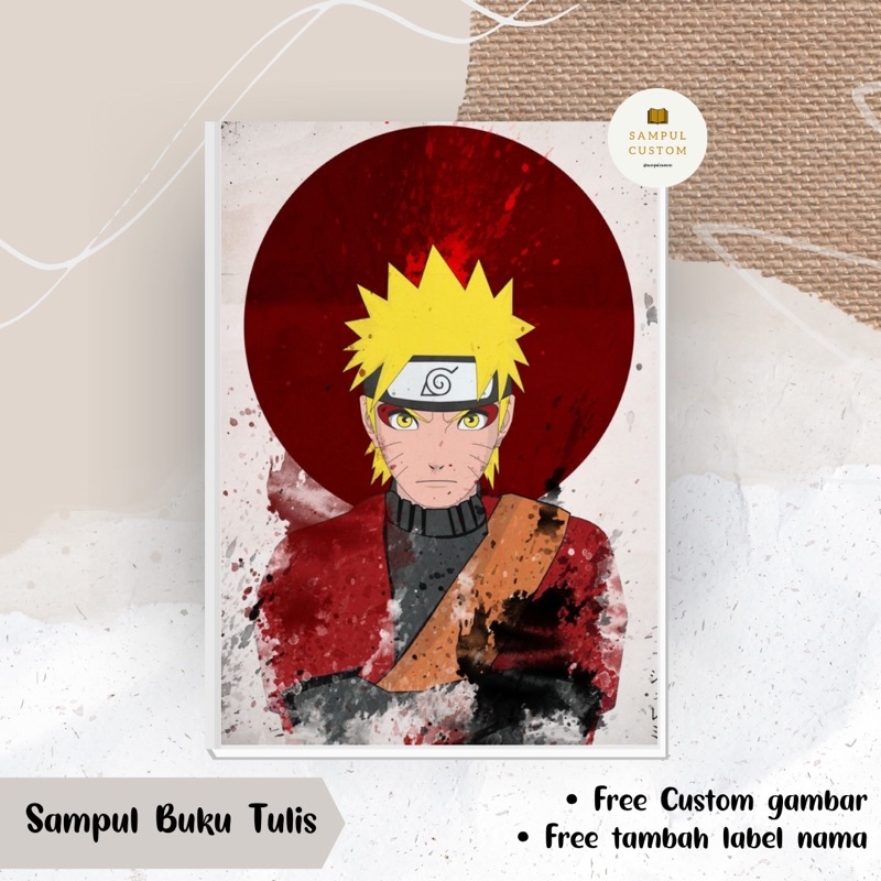 

( HARGA 1 LEMBAR MIN ORDER 5 LEMBAR ) SAMPUL BUKU NARUTO CUSTOM